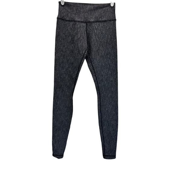 Lululemon Wunder Under Leggings Black White Size 4 - Picture 1 of 11